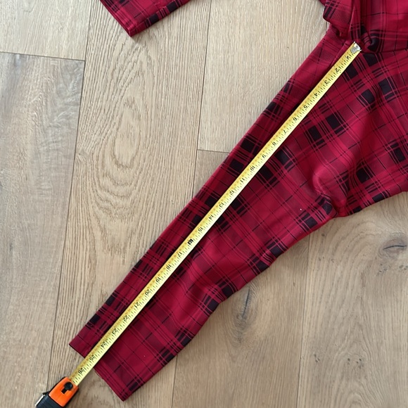 MeMoi leggings red and black plaid - Picture 5 of 7